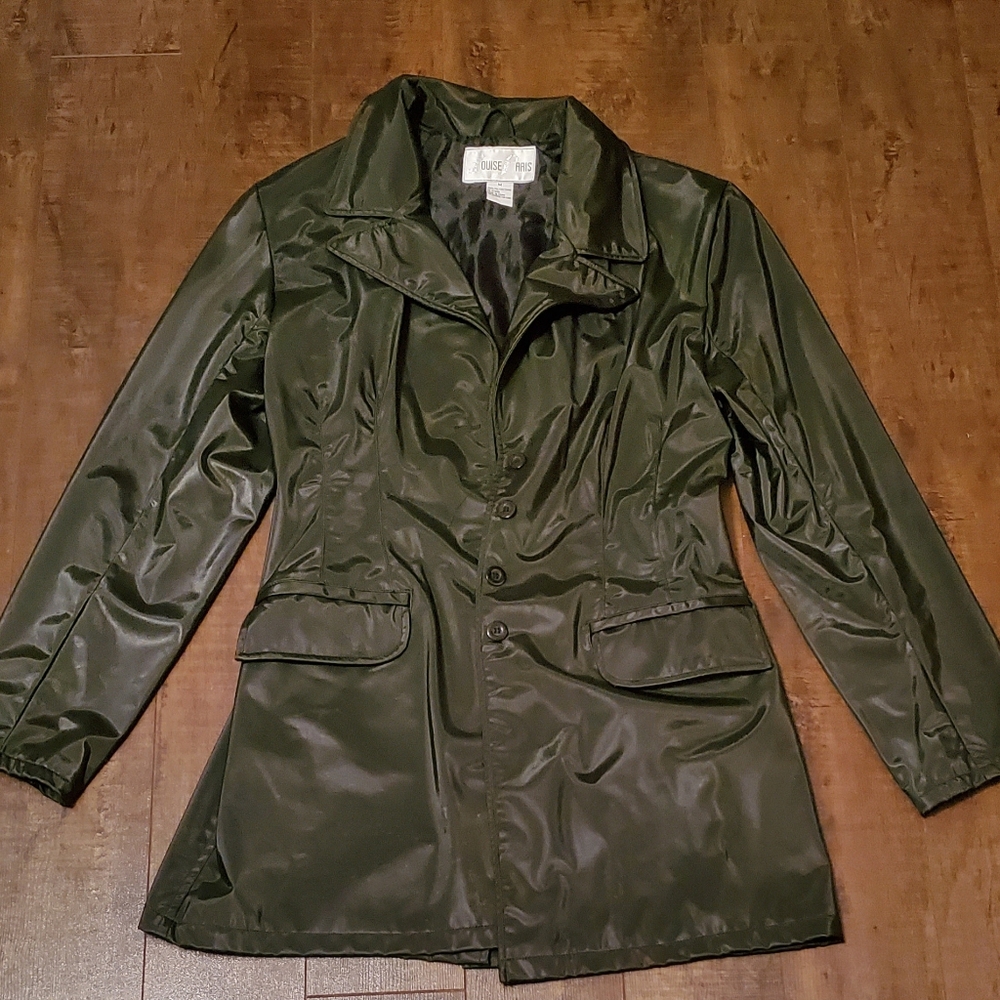 Louise Paris Black Blazer Jacket Feels Like Faux Leather Size Medium